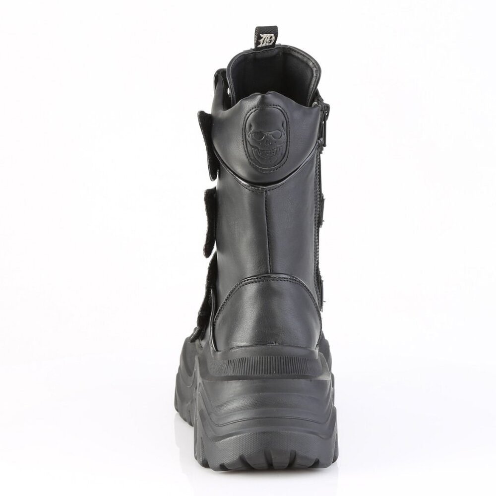 Demonia Echo 110 Black Platform Boots with Claw Spikes - Picture 2 of 4